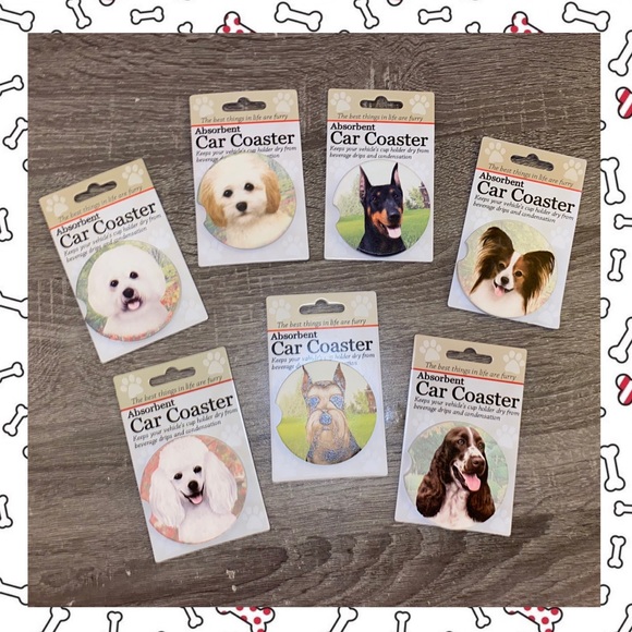 🆕 Absorbent Car Coaster - Cockapoo - Dog - Picture 2 of 3